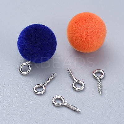 Non-Tarnish 304 Stainless Steel Screw Eye Pin Peg Bails X-STAS-K171-52P-10x4mm-1