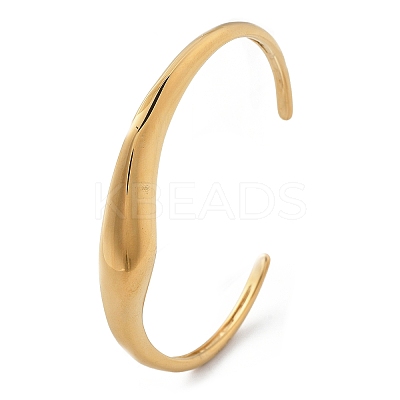 304 Stainless Steel Cuff Bangles for Women BJEW-B108-06G-1