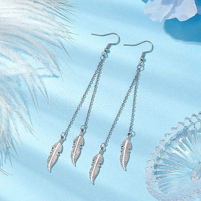 Tibetan Style Alloy Ear Thread EJEW-JE05808-01-1