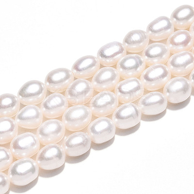 Natural Cultured Freshwater Pearl Beads Strands PEAR-N012-07X-01-1