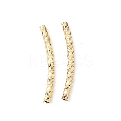Brass Curved Tube Beads KK-Z118-02G-1