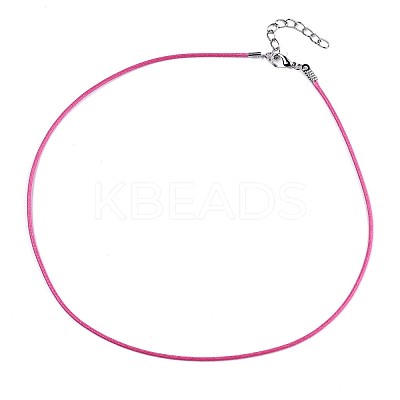 Waxed Cotton Cord Necklace Making MAK-S034-010-1