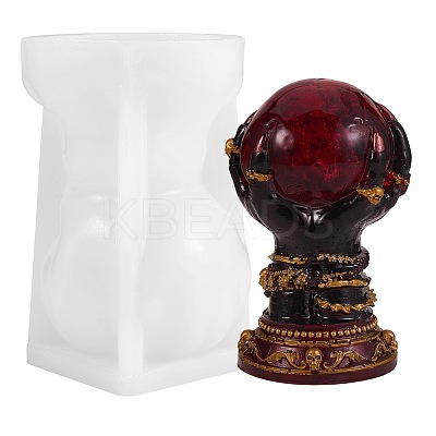 Halloween Theme DIY Candle Silicone Statue Molds DIY-SZ0007-18-1