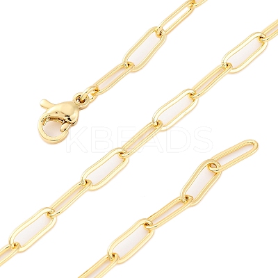 Brass Paperclip Chains Necklaces for Women NJEW-D302-69G-1