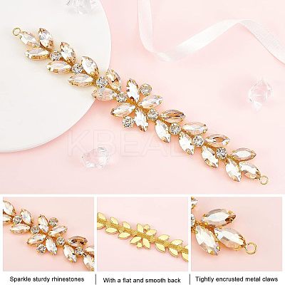 1Pc Shiny Flower Rhinestone Trim DIY-FG0003-35-1