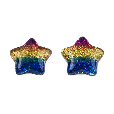 Rainbow Resin Cabochons CRES-Q197-46-1