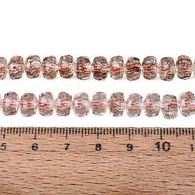 Crackle Transparent Glass Beads Strands GLAA-N068-03A-08-1