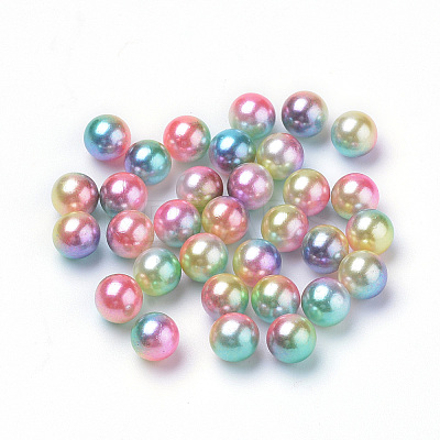 Rainbow Acrylic Imitation Pearl Beads LS-X-OACR-R065-3mm-A07-1
