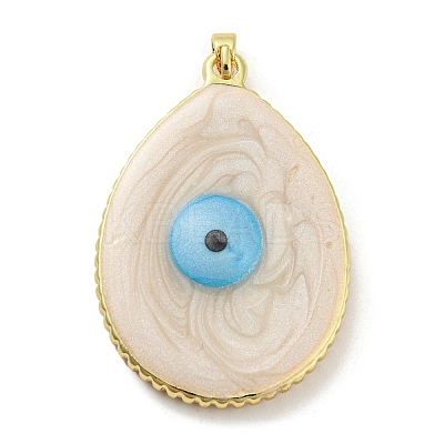 Rack Plating Brass Enamel Pendants KK-Q804-25G-1