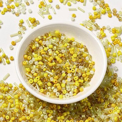 Opaque & Transparent Inside Colours Glass Seed Beads SEED-F004-02D-1