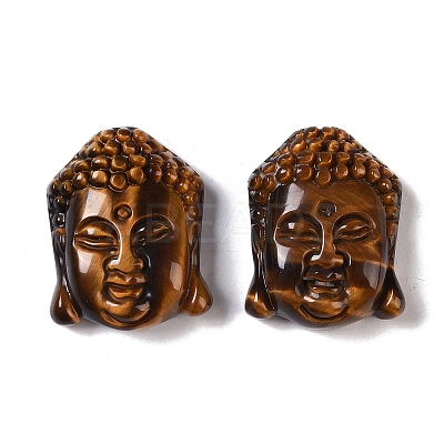 Natural Tiger Eye Carved Pendants G-I361-01B-1