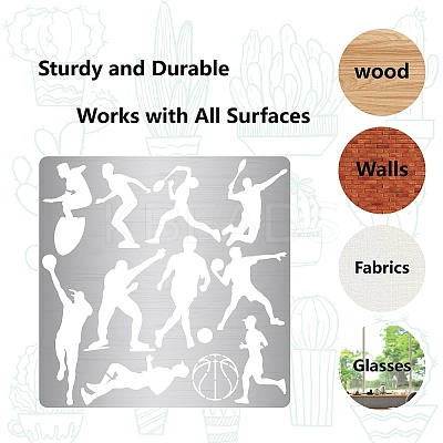 Sport Theme Stainless Steel Cutting Dies Stencils DIY-WH0238-149-1