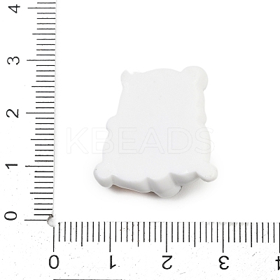PeachPuff Opaque Panda Resin Cabochons CRES-P037-02A-1