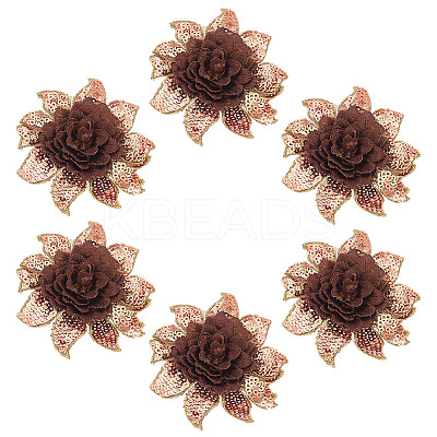 6Pcs Polyester Computerized Embroidery Cloth Iron on/Sew on Patches PATC-DC0001-18B-1