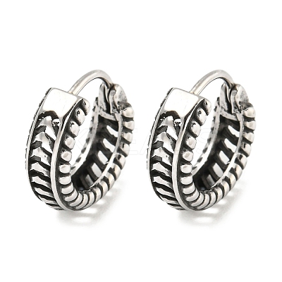 316 Surgical Stainless Steel Hoop Earrings EJEW-D096-09L-AS-1