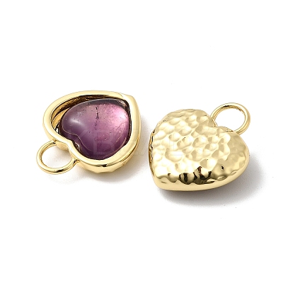 Natural Amethyst Pendants KK-Z137-03G-1