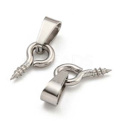 Tarnish Resistant 304 Stainless Steel Screw Eye Pin Peg Bails STAS-R233-01C-P-1
