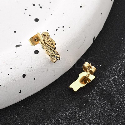 304 Stainless Steel Stud Earrings for Women EJEW-K271-03B-G-1