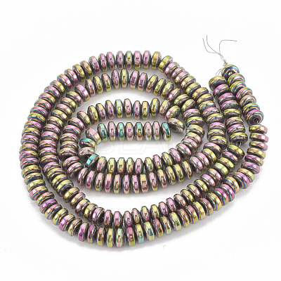 Electroplate Non-magnetic Synthetic Hematite Beads Strands G-N0318-01-1