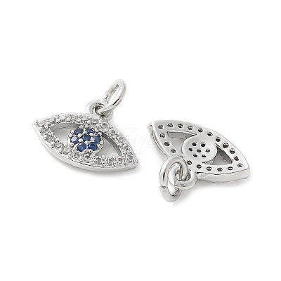 Brass Micro Pave Cubic Zirconia Charms KK-U056-28P-1