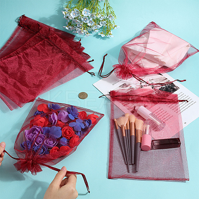 30pcs Large Organza Pouches Portable Shoes Bag Travel Storage Drawstring Bags OP-SP0001-03A-04-1