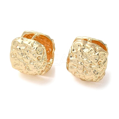 Hammered Brass Hoop Earring for Women KK-C028-06G-1