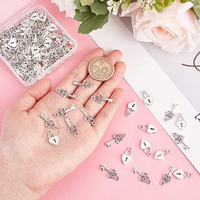 60Pcs Tibetan Style Alloy Pendants TIBE-CA0001-21-1