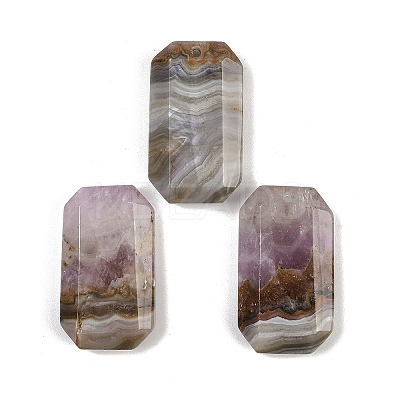 Natural Amethyst Lace Agate Pendants G-H325-03B-1