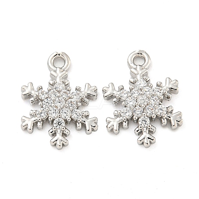 Brass Micro Pave Clear Cubic Zirconia Pendants FIND-Z044-09P-1
