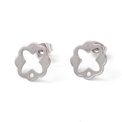 Non-Tarnish 201 Stainless Steel Stud Earring Findings STAS-G266-12P-1