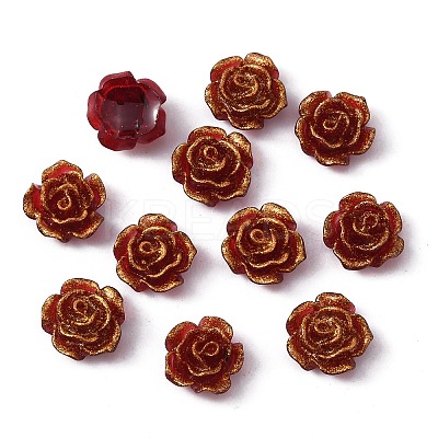 Camellia Resin Cabochons MRMJ-WH0064-51B-12-1
