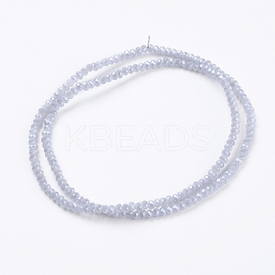 Electroplate Glass Beads Strands X-GLAA-F078-PL04-1