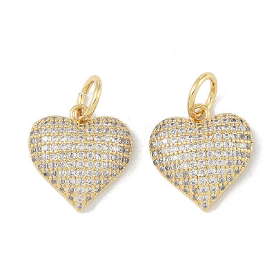 Brass Micro Pave Cubic Zirconia Pendants KK-H477-3G-1