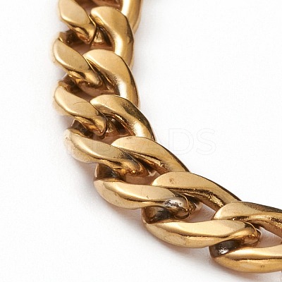 Men's PVD Vacuum Plating 304 Stainless Steel Cuban Chains Bracelets and Necklaces Jewelry Sets SJEW-JS01157-1
