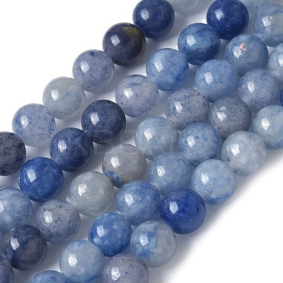 Natural Blue Aventurine(Dyed & Heated) Beads Strands G-U015-8MM-01-1