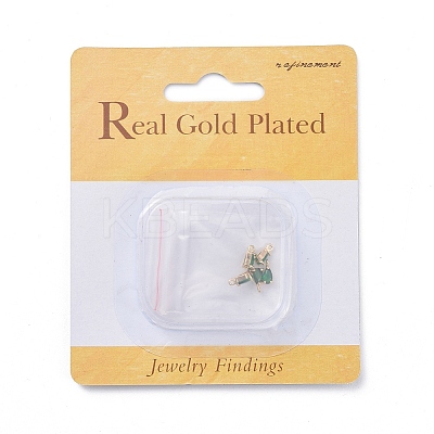 Brass Cubic Zirconia Charms X-KK-T038-367G-02-1