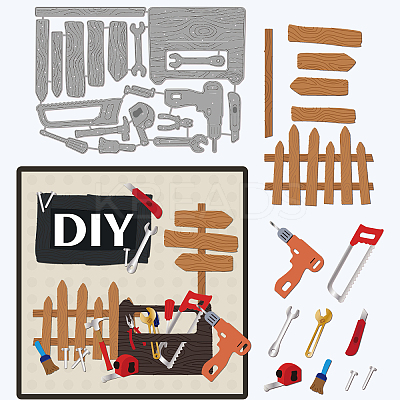 Carbon Steel Cutting Dies Stencils DIY-WH0309-663-1