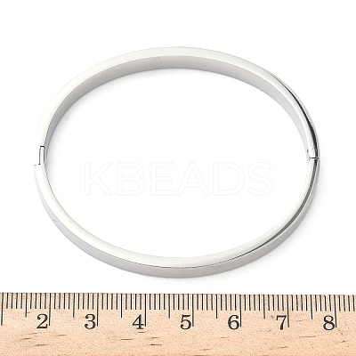 304 Stainless Steel Cubic Zirconia Himged Bangles for Women BJEW-F506-01P-1