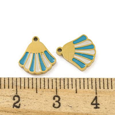316 Surgical Stainless Steel Enamel Charms STAS-M073-21A-02G-1