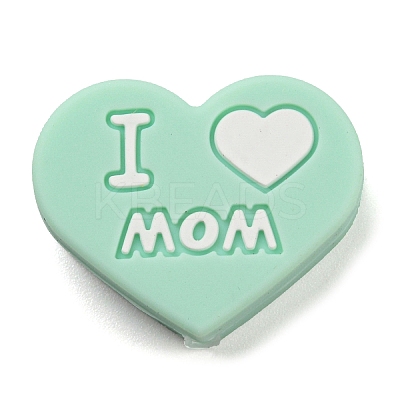 Father's Day Silicone Focal Beads FIND-PW0005-12G-1