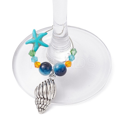 Alloy Wine Glass Charm AJEW-JO00213-1