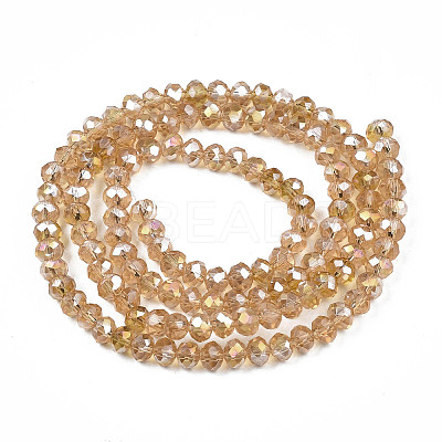 Electroplate Glass Beads Strands EGLA-A034-T10mm-B23-1