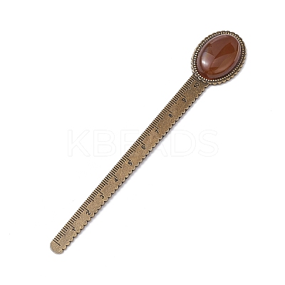 Tibetan Style Alloy Bookmark Rulers AJEW-JK00262-03-1