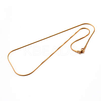 PVD Vacuum Plating 304 Stainless Steel Snake Chain Necklaces LS-STAS-M174-019G-1