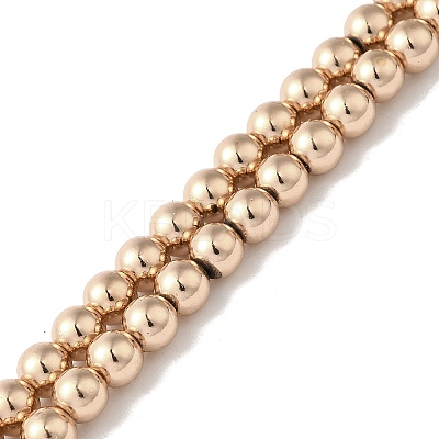 Electroplated Synthetic Magnetic Hematite Beads Strands G-I364-D01-LG-1
