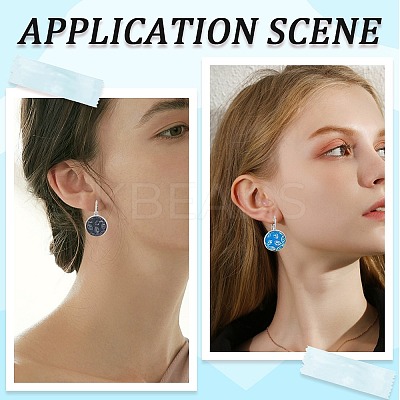 80Pcs 304 Stainless Steel Leverback Earring Findings STAS-SC0006-70-1