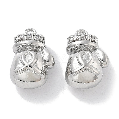 Brass Micro Pave Cubic Zirconia Charms KK-M102-55P-1