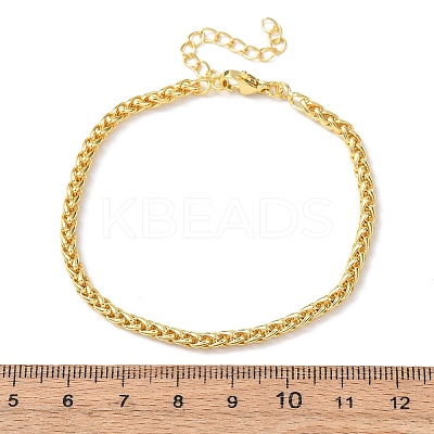 Brass Wheat Chain Bracelets Women BJEW-C140-03G-1