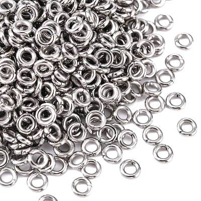 Tarnish Resistant 304 Stainless Steel Open Jump Rings X-STAS-Q186-02-4x1mm-1