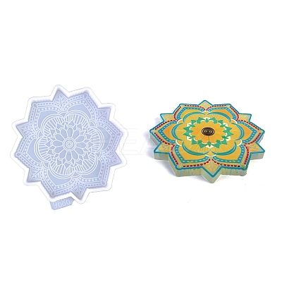 Mandala Flower Coaster DIY Silicone Mold LS-DIY-K072-05B-1